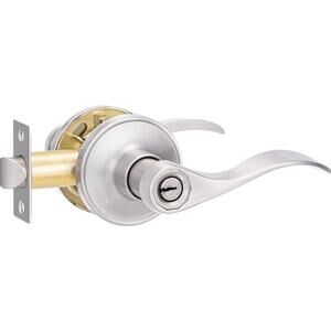 Supstron 5 Pack Brushed Nickel Door Handle Set Dead Bolt